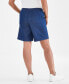 Фото #2 товара Women's Chambray Drawstring Pull-On Shorts, Regular & Petite, Created for Macy's