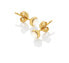 Jac Jossa Soul DE755 Gold Plated Diamond and Pearl Earrings