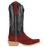 Фото #1 товара R. Watson Boots Rhubarb Rough Out Embroidered Square Toe Cowboy Womens Black Ca