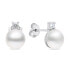 Фото #1 товара Elegant silver earrings with real pearls EA597W