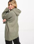Фото #8 товара Miss Selfridge knit oversized longline hoody in charcoal marl