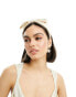 My Accessories satin bow headband in cream