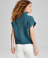 ფოტო #3 პროდუქტის Women's Funnel-Neck Short-Sleeve Sweater Vest, Created for Macy's