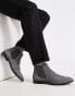 ASOS DESIGN chelsea boots in grey suede with black sole