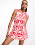 Фото #1 товара Vero Moda abstract playsuit in red