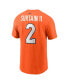 Фото #2 товара Men's Pat Surtain II Orange Denver Broncos Player Name and Number T-shirt