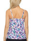 Фото #2 товара Women's Scorpio Floral-Print Twist-Front Tankini Top, Created for Macy's