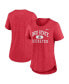 ფოტო #1 პროდუქტის Women's Heather Scarlet Ohio State Buckeyes Blitz T-Shirt