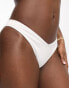 Фото #4 товара Hollister ribbed v-front high leg co-ord bikini bottom in white