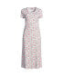 ფოტო #1 პროდუქტის Plus Size Cotton Short Sleeve Midcalf Nightgown