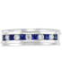 Фото #2 товара Кольцо EFFY Men's Sapphire & Diamond Band