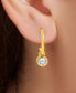 ფოტო #2 პროდუქტის Diamond Bezel Dangle Hoop Earrings (1/2 ct. t.w.) in 14k Gold