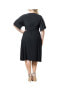 ფოტო #4 პროდუქტის Plus Size Gia A-Line Midi Dress with Pockets