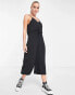 Фото #1 товара New Look tie front strappy jumpsuit in black