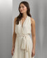 Фото #2 товара Платье женское Lauren Ralph Lauren с поясом и верхом на завязках A-Line