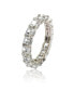 ფოტო #2 პროდუქტის Suzy Levian Sterling Silver Cubic Zirconia Asscher Cut Eternity Band Ring