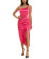 ფოტო #1 პროდუქტის Juniors' Asymmetric Ruched Bodycon Dress