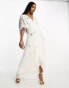 Фото #1 товара Hope & Ivy Bridal embellished wrap maxi dress in ivory