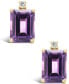 Фото #3 товара Серьги Macy's Amethyst and Diamond