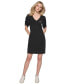 Women's Ruched-Sleeve T-Shirt Dress