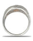 ფოტო #3 პროდუქტის Suzy Levian Sterling Silver Cubic Zirconia Pave Wave Band Ring