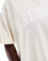 4th & Reckless Plus exclusive California logo distressed t-shirt in cream