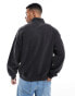 Фото #4 товара Abercrombie & Fitch essential acid wash half zip sweatshirt in black