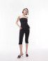 Topshop bengaline capri pant in black