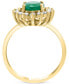 ფოტო #3 პროდუქტის EFFY® Sapphire (1-7/8 ct. t.w.) & Diamond (3/8 ct. t.w.) Halo Ring in 14k Gold (Also available in Emerald and White Gold)