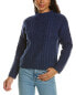 Frances Valentine Fisherman Skipper Wool Sweater Women's Blue 3X