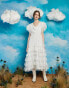 Фото #1 товара Sister Jane tiered lace midaxi dress in ivory