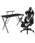 Фото #1 товара Gaming Desk & Chair Set - Cup Holder, Headphone Hook, And Monitor Stand