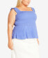 ფოტო #2 პროდუქტის Plus Size Cece Fit-n-Flare Top