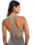 Фото #4 товара Nike Training Swoosh light support sports bra in khaki