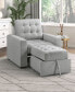 Фото #7 товара White Label Bonita 38" Chair with Pull-Out Ottoman