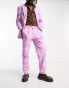 Viggo Isco check suit trousers in purple