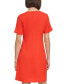 ფოტო #4 პროდუქტის Women's Fringe-Trim Short-Sleeve Dress