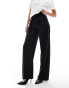 Фото #2 товара ASOS DESIGN Tall wide leg tailored trousers with pleat detail in black