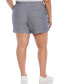 Фото #2 товара Plus Size Seamed Linen Drawstring Shorts