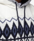 ფოტო #5 პროდუქტის Men's Color Blocked Pattern Hooded Sweater