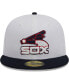 Фото #3 товара Men's White, Navy Chicago White Sox Optic 59FIFTY Fitted Hat