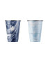 Фото #1 товара Партийные стаканы CAMBRIDGE в полоску Темно-синий и Светло-голубой 18 унций - набор из 2