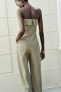 STRAPLESS JUMPSUIT WITH ZIP