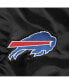 ფოტო #2 პროდუქტის Men's Black Buffalo Bills Locker Room Satin Varsity Full-Snap Jacket