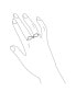 ფოტო #4 პროდუქტის Boho Simple Romantic Large Pave Cubic Zirconia Elegant Cubic Zirconia Fashion Statement CZ Pave Infinity Two Finger Ring For Women Sterling Silver