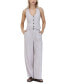 Women's Striped Wide-Leg Pants