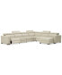 Фото #5 товара Nevio 6-pc Leather Sectional Sofa with Chaise, 1 Power Recliner and Articulating Headrests, Created for Macy's