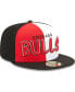 Men's Black, Red Chicago Bulls Pop Front 59FIFTY Fitted Hat