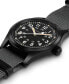 ფოტო #4 პროდუქტის Unisex Swiss Mechanical Khaki Field Black Nato Strap Watch 38mm