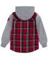 Toddler Boys Flannel Plaid Long Sleeve Hooded Shacket
